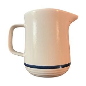 White and Blue Vintage Town & Country Ceramic Creamer